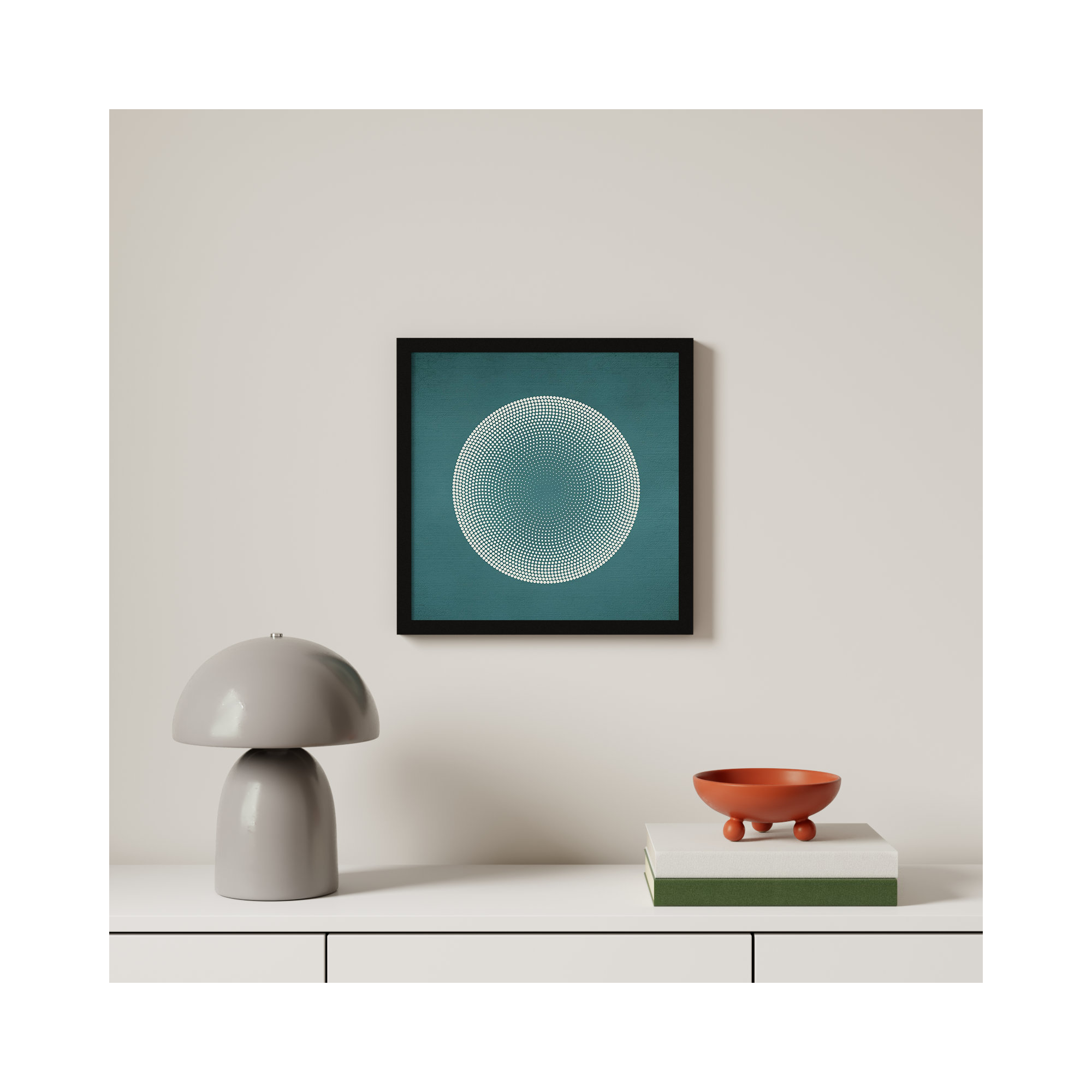 Circles by Incado, 17" H x 17" W x 1" D, Black