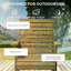 Chaise berçante d'extérieur en bois, chaise berçante en bois à lattes traditionnelle