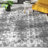 Deedra Modern Abstract Power Loom Performance Gray/White Rug-1623288698