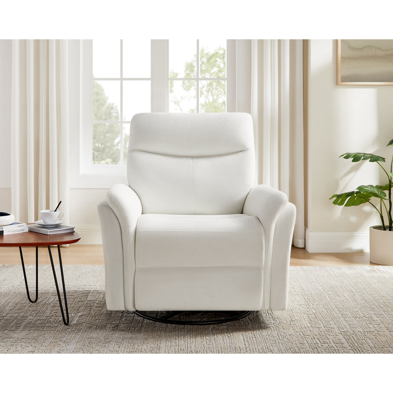 Fauteuil inclinable électrique pivotant pivotant 37 po 3 en 1, Blanc