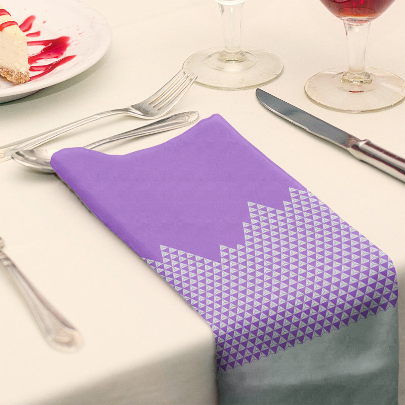 Serviette de coton à motif mountain, H 0,1 po x l 10 po x P 10 po, Mauve, Sergé de coton