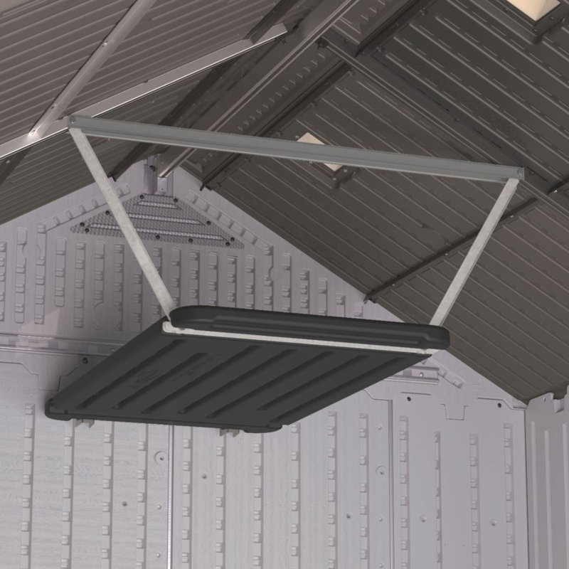 Suncast 45 in. W x 24 in. D Resin and Metal Shed Loft Shelf Kit for Storage Organization, Made in the USA