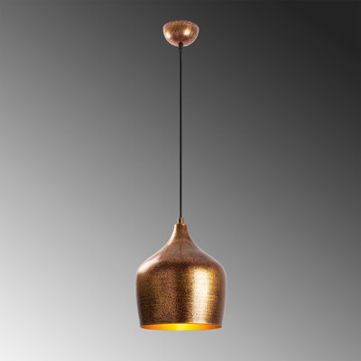 Elegant Copper Chandelier, Adjustable Height 20 x 20 x 13.8 Inches | Metal Body, Baroque & Scandinavian Design | Max Height 49.2 Inches, Socket Type E27, Max 40W | Perfect for Living Room & Dining Areas, Bulb Not Included