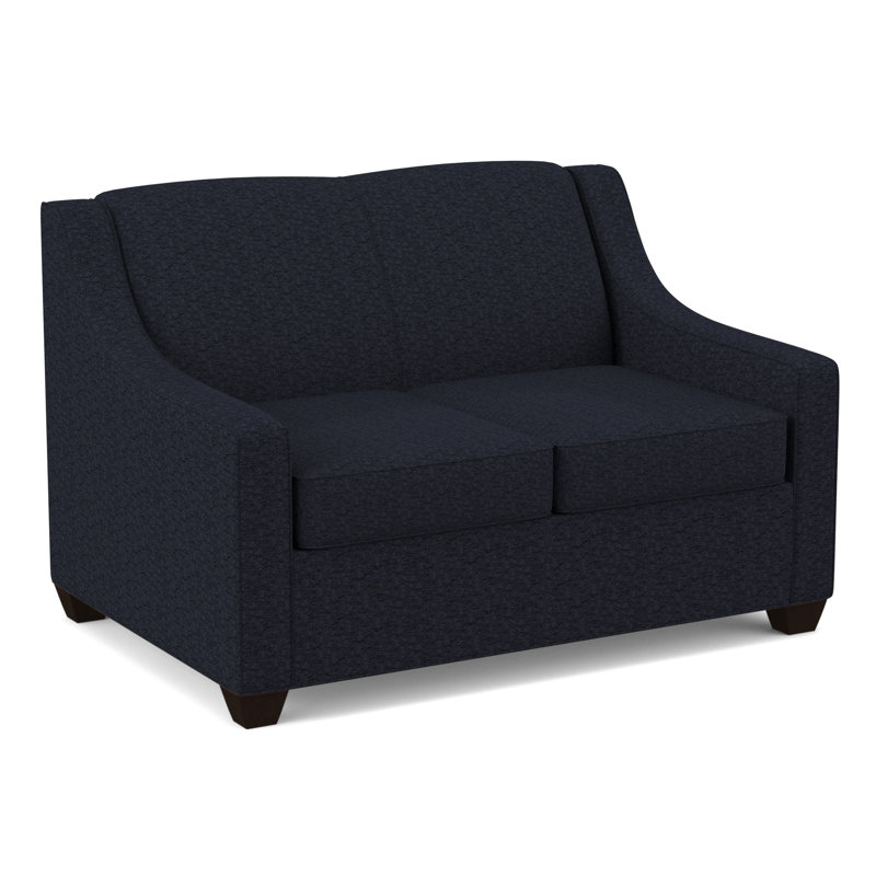 Phillips 52" Square Arm Loveseat with Reversible Cushions, Cafelle, Dorset Black
