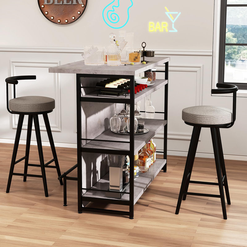 60cm Home Bar, Grey