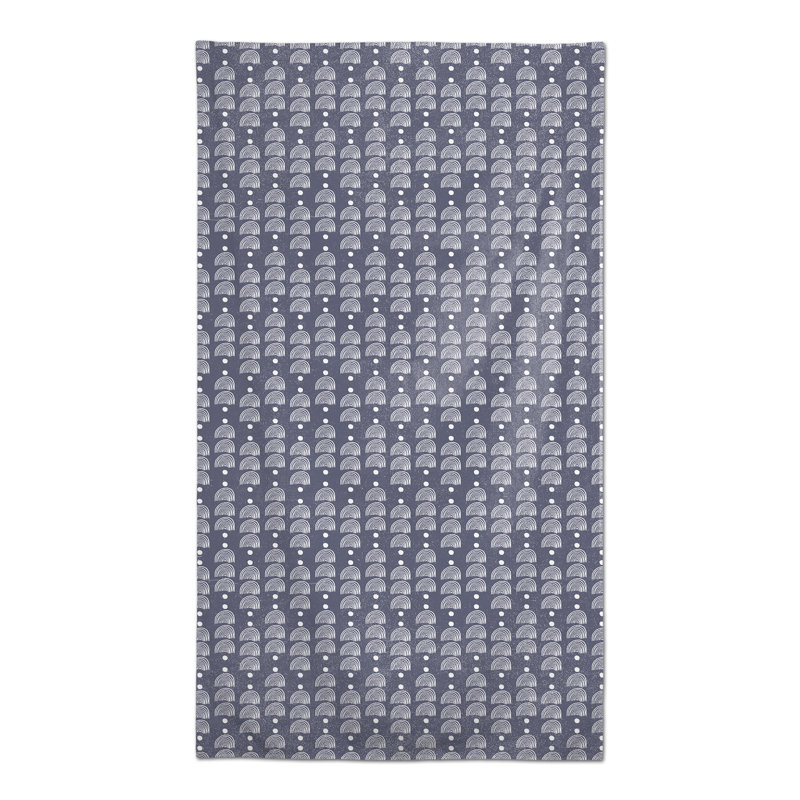 Rainbow Pattern Gray 5 Tablecloth, Blue