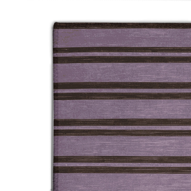 Tapis intérieur / extérieur rose HorizontalStripes, Rectangulaire 2 pi x 3 pi