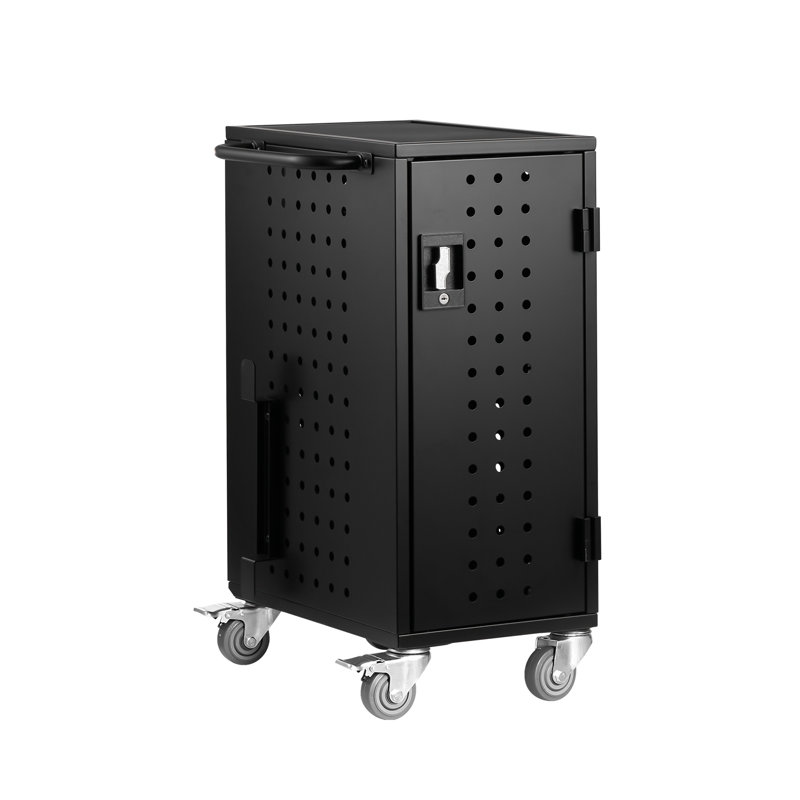 Chariot de charge mobile à 16 appareils avec rangement verrouillable - Station de travail pour ordinateur portable et tablette sécurisée