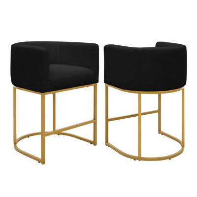 Upholstered Barrel Counter Stool