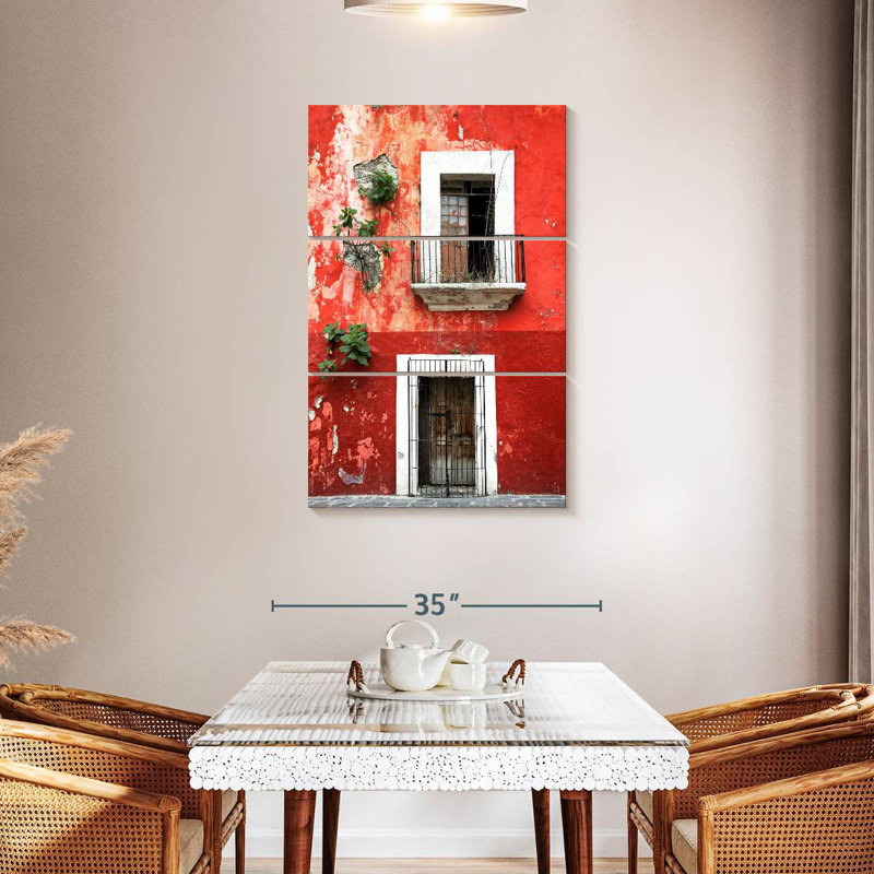 Lilie Red Facade, 45" H x 28" W