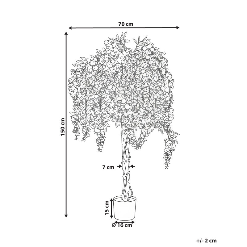 150cm Faux Flowering Tree in Pot