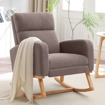 Fauteuil coulissant Anacely de 28 po de largeur avec bois massif et repose-pieds