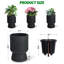 Jardinières droites en plastique 14 pièces avec pots de drainage 14 pouces 2 pièces pour plantes d'intérieur-2001549378