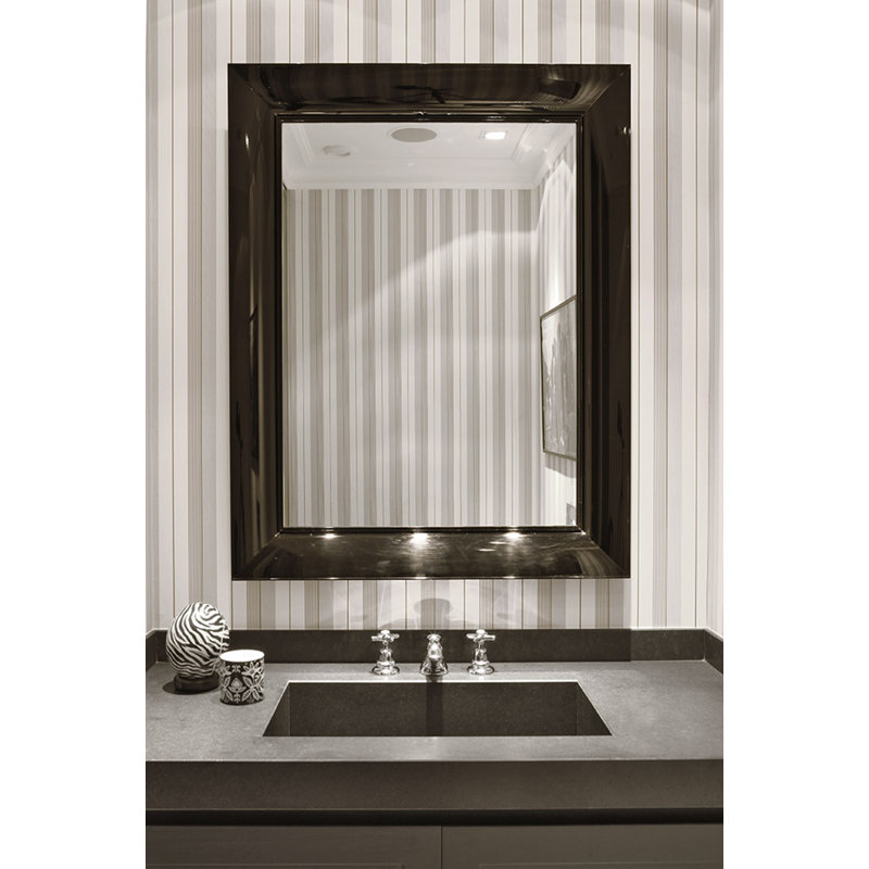 Ghost Flat Wall Mirror, 43.7" x 34.65", Black