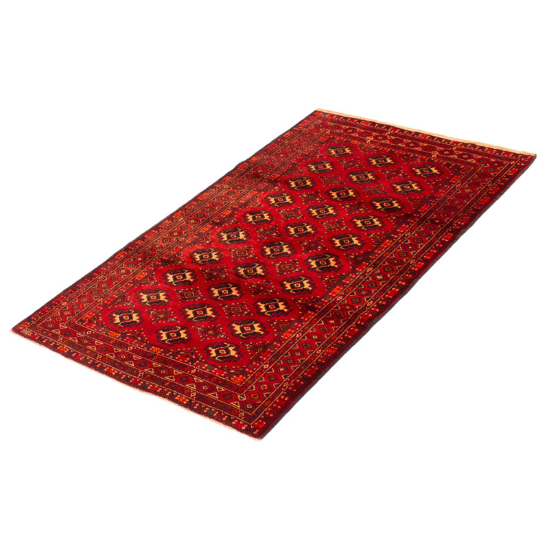 Tapis rouge Teimani 3 pi 9 po x 6 pi 7 po