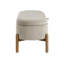 Banc de rangement à plateau relevable, banc rembourré en velours côtelé avec pieds en bois - taupe + contreplaqué + style Mid-Century moderne-130098461