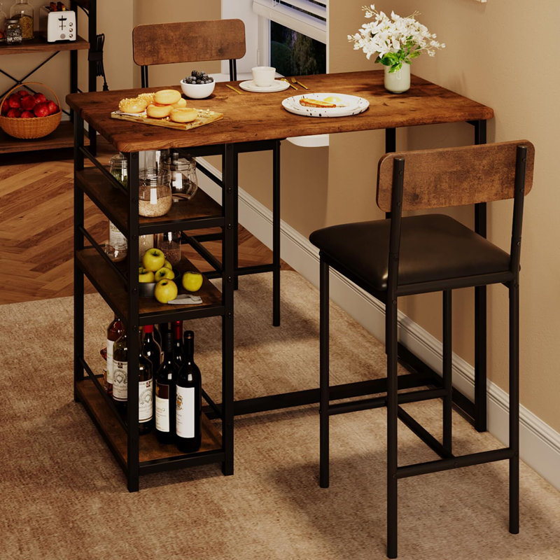 Pevzner Dining Table, Rustic Brown