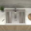 Lavabo de salle de bain encastrable en acier inoxydable 21 "x 17" avec drain escamotable en nickel brossé
