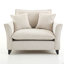 Fauteuil surdimensionné de 46,3 po, tissu chenille, fauteuil confortable et demi-canapé simple avec coussin-649879466