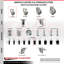 Ensemble de roulettes extensibles en poly pivotant avec 2 freins-92141810-92141806