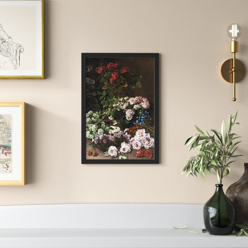 Classic Floral Bouquet by Birch Lane™ - Picture Frame Print, 17" H x 12" W, Black