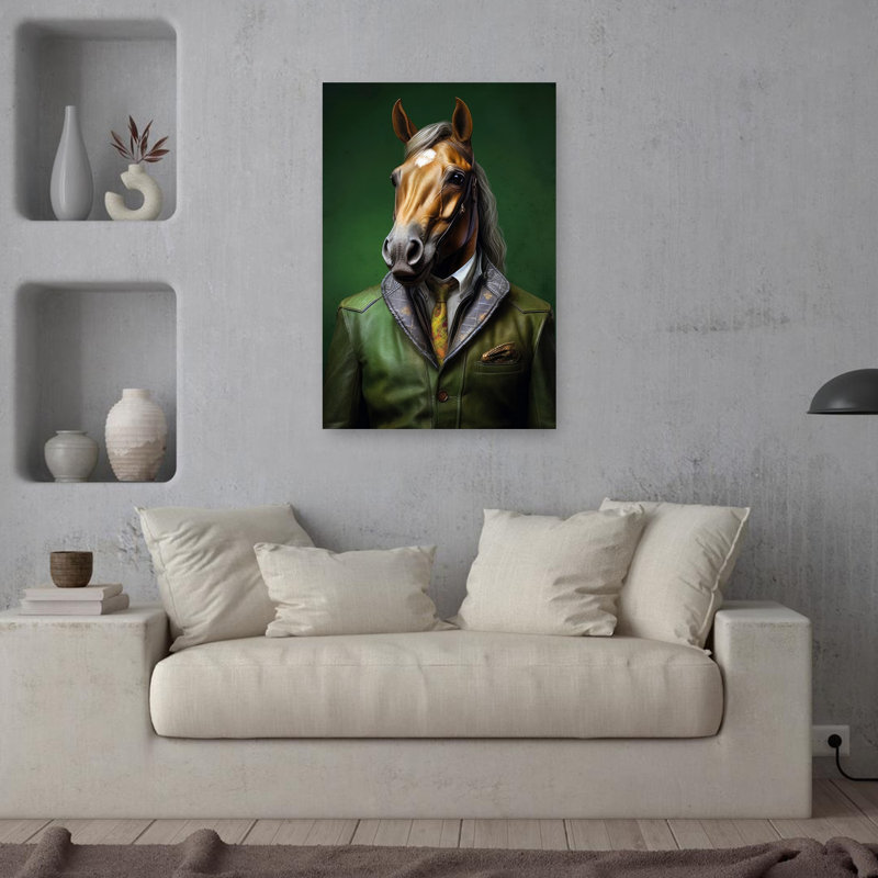 Dapper Horse Gentleman Elegant, 36" H x 24" W