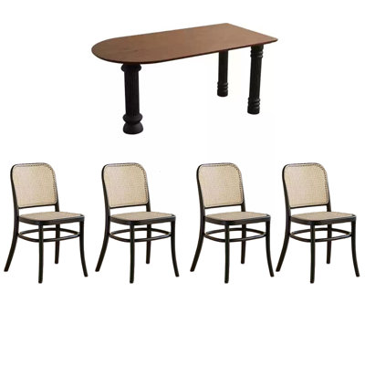 Solid wood retro creative dining table sets.