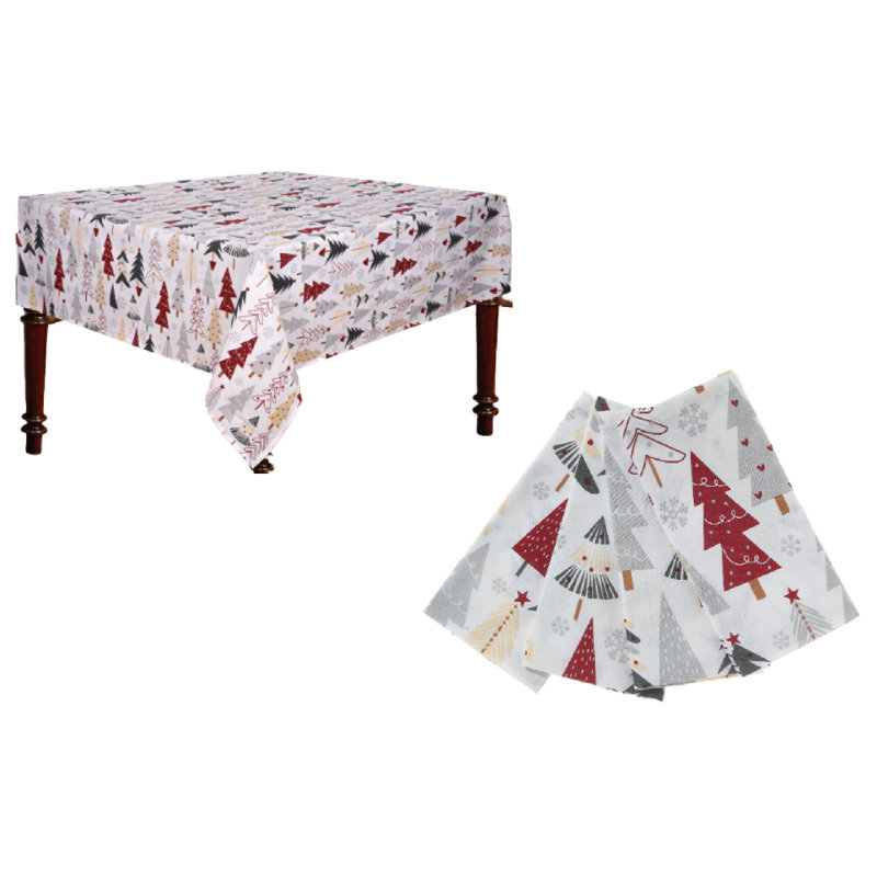 Wilmerding Geometric Christmas Dining Linen Set
