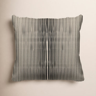 Ash Striped Indoor/Outdoor Throw Pillow