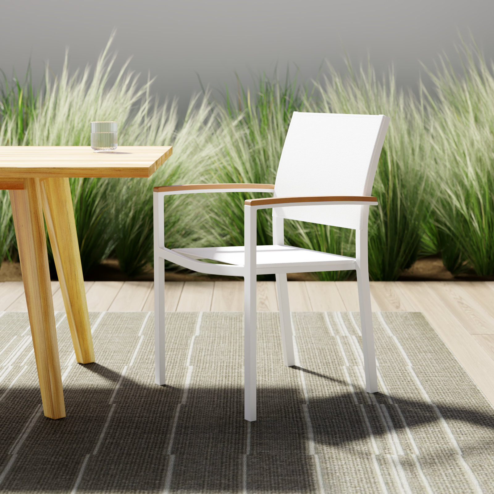 David Stackable Patio Armchair