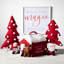 Arbre en peluche rouge Pom-Pom - ensemble de 2