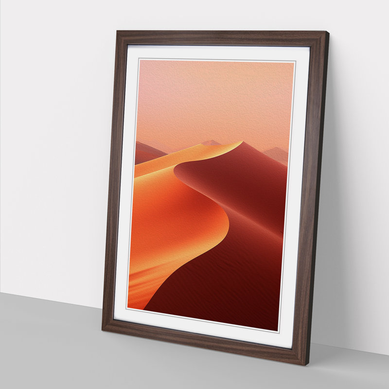 Desert Colour Field No.2 - Framed Print, Walnut Framed, 34cm H x 25cm W