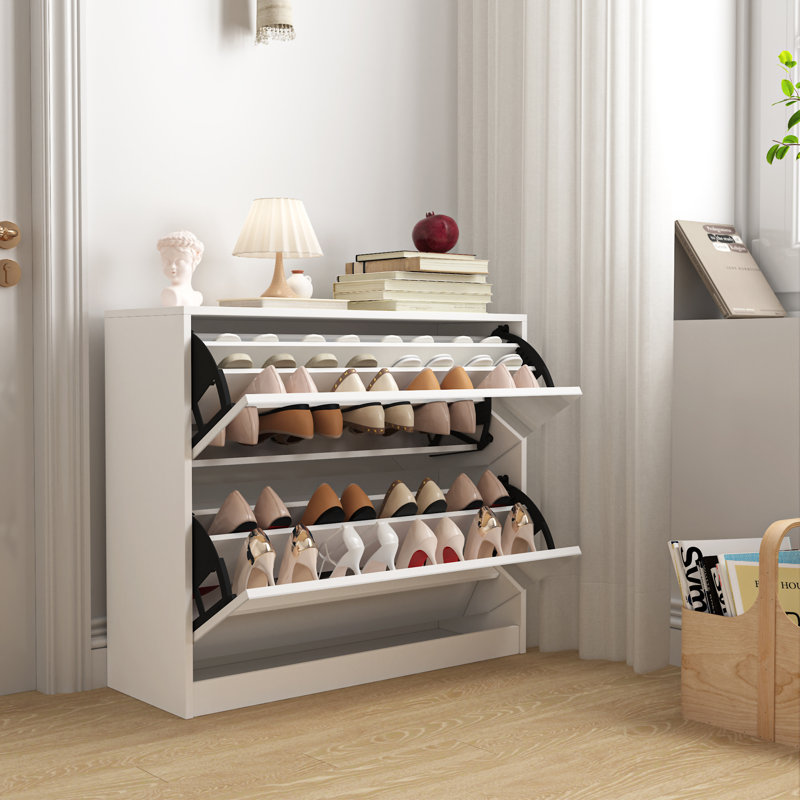 Armoire de rangement à chaussures à 2 niveaux avec vestibules pour vestibule