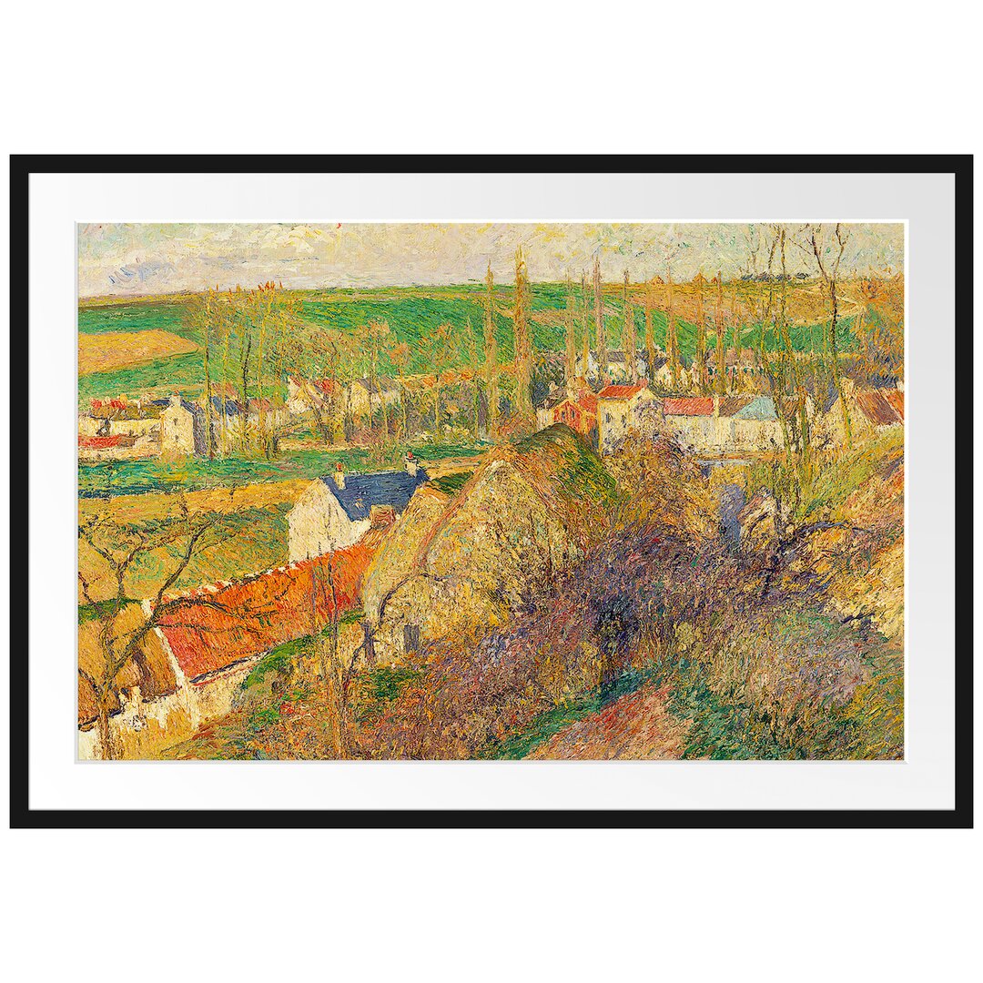 Gerahmter Kunstdruck Blick auf das Dorf von Osny von Camille Pissarro