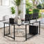 Lorren Adjustable Height and Foldable L-Shaped Iron Computer Desk