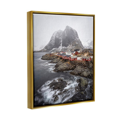 Bb-167-Floater " Snowy Coastal Village "