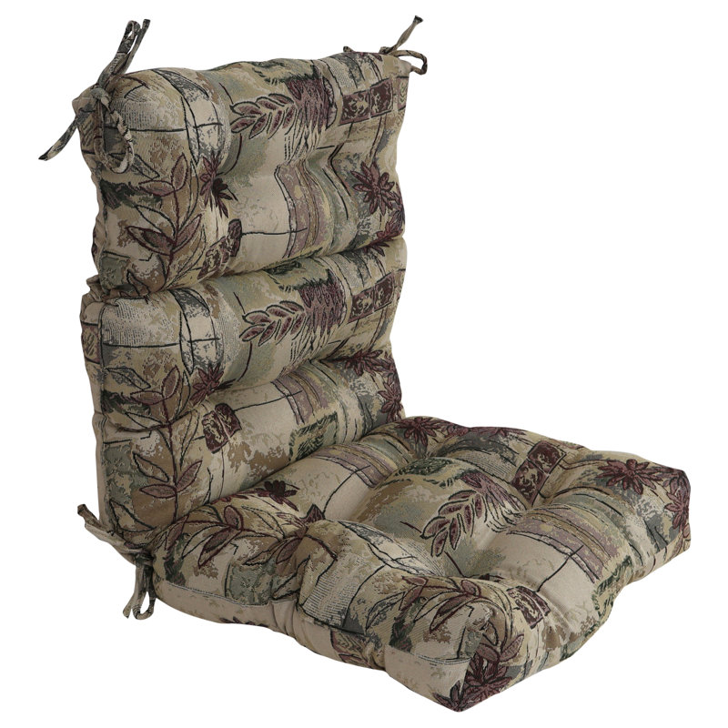 Tapestry Tufted Seat/Back Chair Cushion
