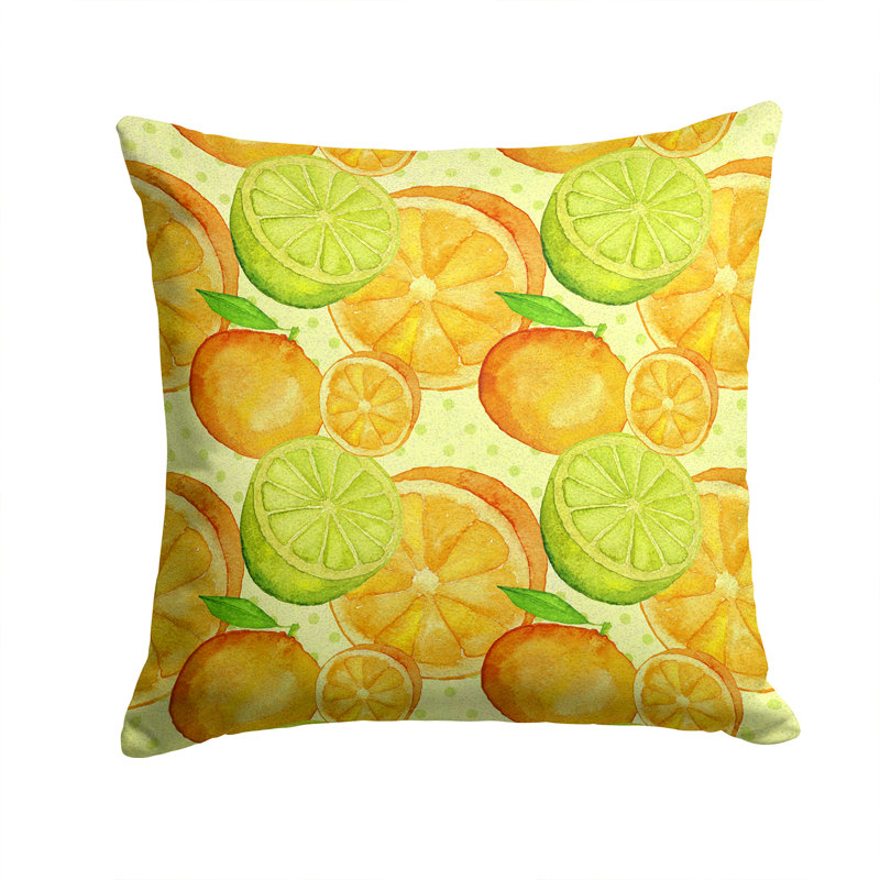 Coussin extérieur Limes ands Citrus, 14 po x 14 po