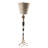 Cordeiro Flambeau Buffet Table Lamp in Black Striped Distressed Gold