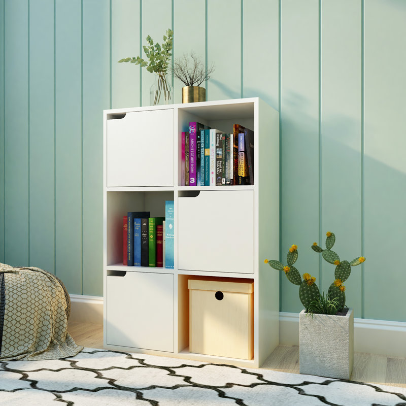 Mendelson 90cm H x 60.5cm W Cube Bookcase, White