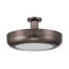 Plafonnier encastré, 22 po, bronze Harlow, verre gravé à l'eau-forte-555915075