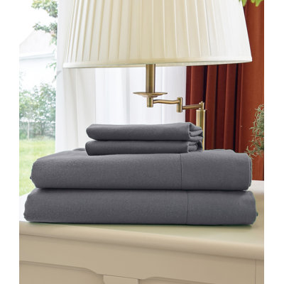 Elegant Comfort Luxuriously Soft 4-Piece Velvet Plush Flannel Sheet Set - Premium Quality -Cozy Warm, Anti-Static, Non Pilling Fuzzy Velvet Flannel Fleece Deep Pocket Sheet Set