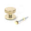 Satin Brass Brompton Centre Door Knob (Plain)-111910069