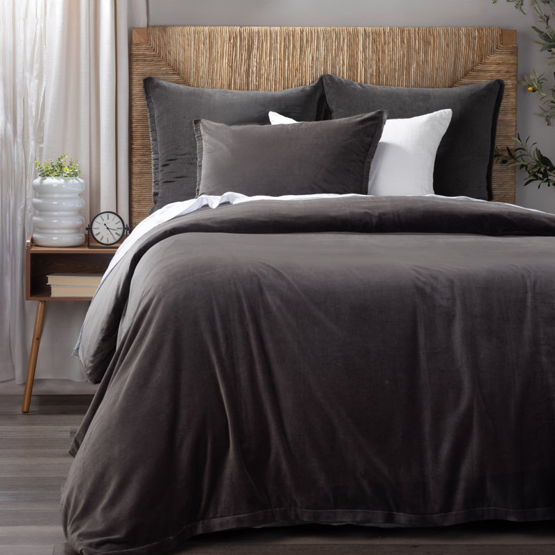 Housse de couette TAHOMA, gris anthracite, reine, Housse de couette pour grand lit