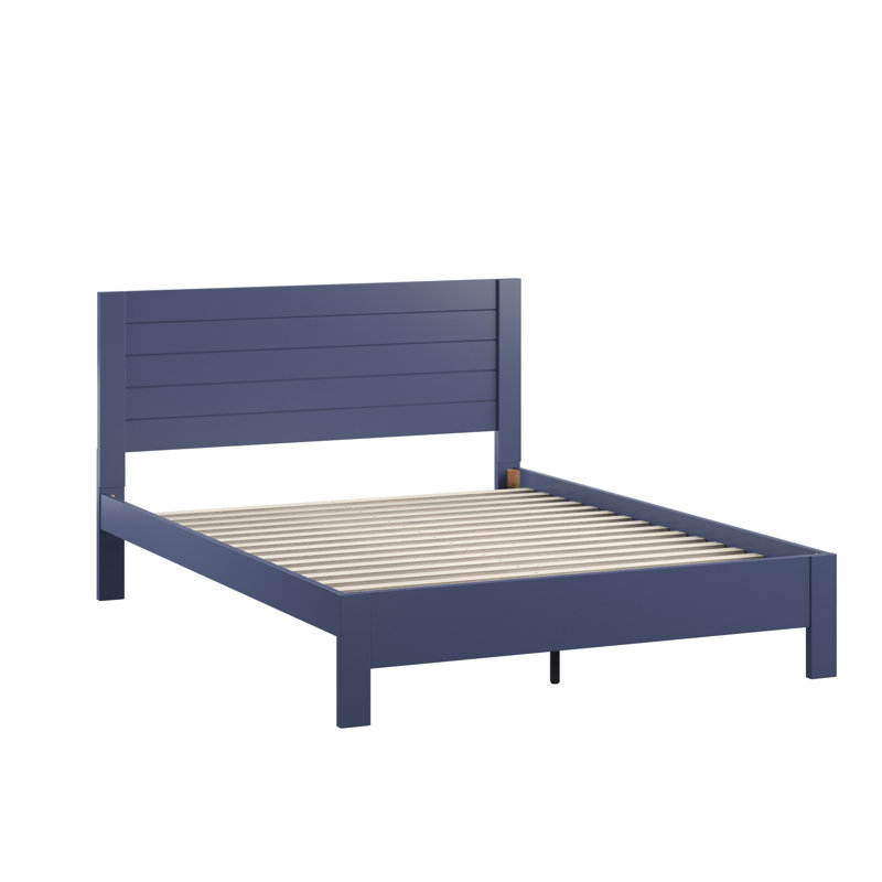 Ayaan Solid Wood Platform Bed, Cream, Queen