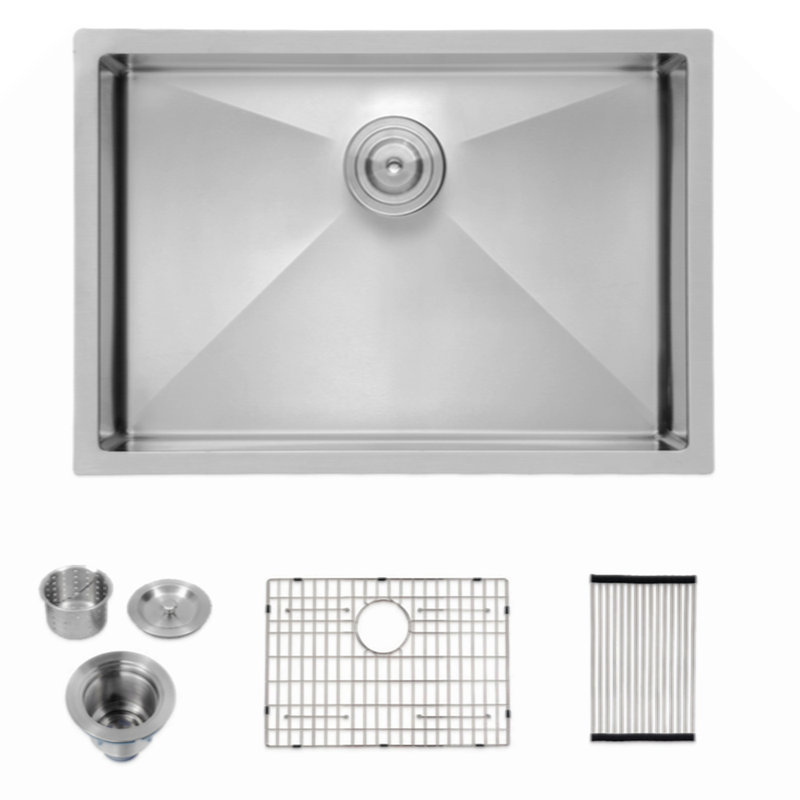 26  Undermount Sink - 26"X18"X10" Undermount Stainless Steel Kitchen Sink 16 Gauge 10  Deep Single Bowl Kitchen Sink Basin