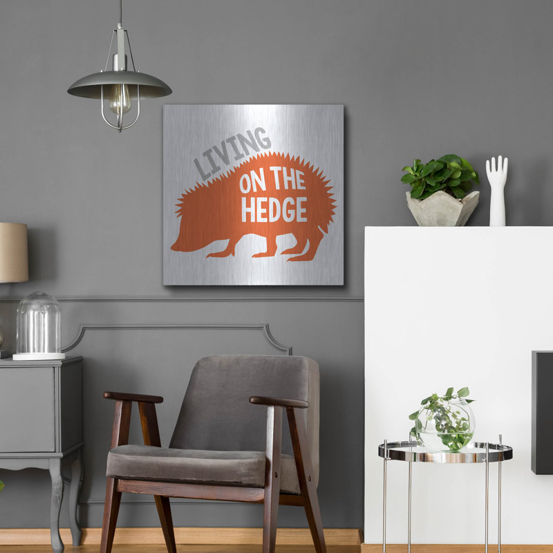  «Hedgehog» par Erin Clark, art mural en métal, 24 po x 24 po, H 24 po x l 24 po