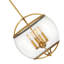 Luminaire suspendu sphérique unique à 4 lumières Calvin-749873599