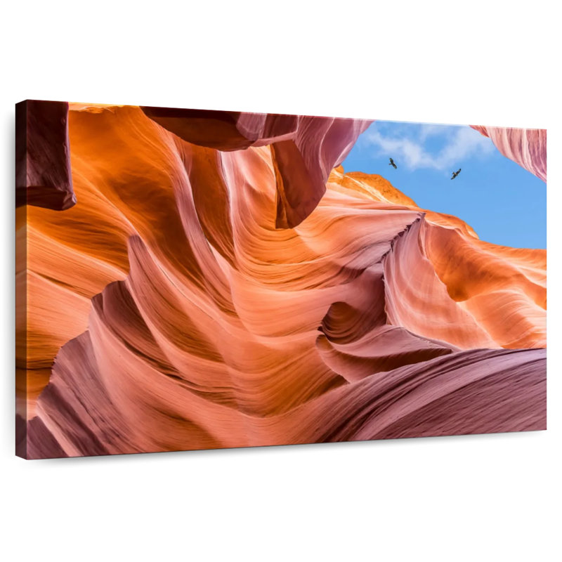 Vue du ciel d'Alvord Antelope Canyon, H 8 po x l 12 po