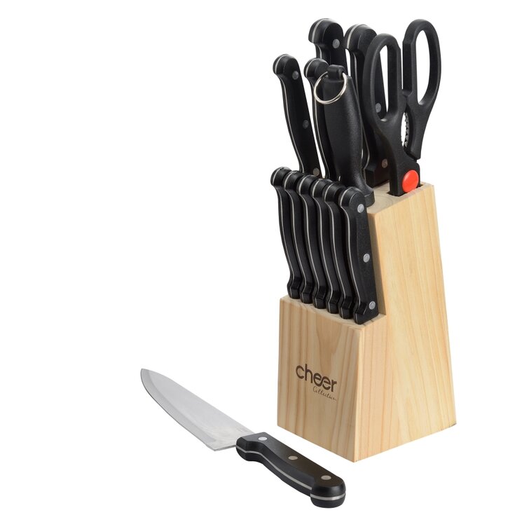 5-Piece Kitchen Knife Set with Block – YOUSUNLONG
